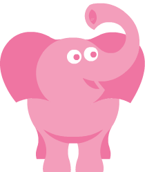 pink cartoon elephant