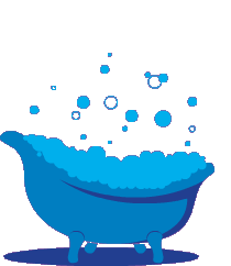 blue bubble bath