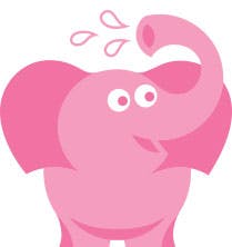 pink cartoon elephant